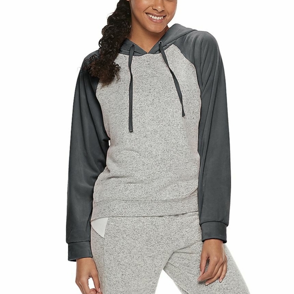 Juniors Pink Republic Velour Hoodie NWT